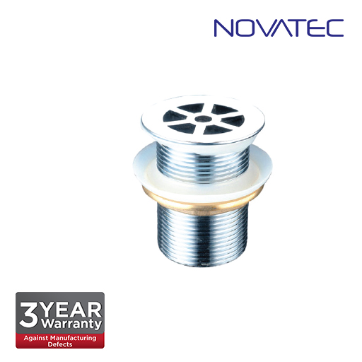 Novatec 38mm Brass Chromed Flow Waste Without Overflow Hole. A50