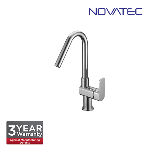 Novatec Chrome Plated Sink Mixer With Swivel Spout FA2064