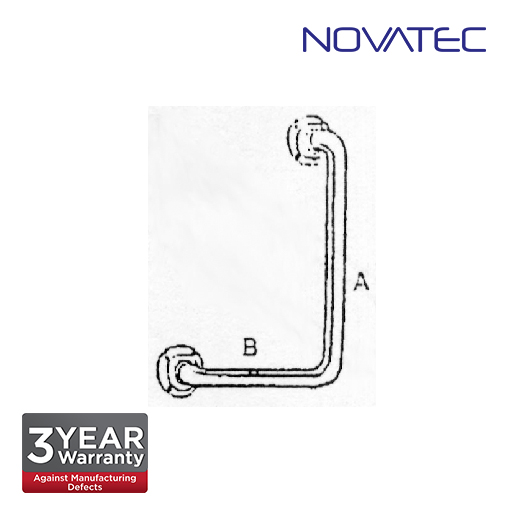 Novatec Stainless Steel L Shape Grab Bar 38mm GBAR-L02