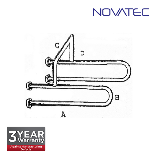 Novatec Stainless Steel Straddle Bar 38mm GBAR-SD