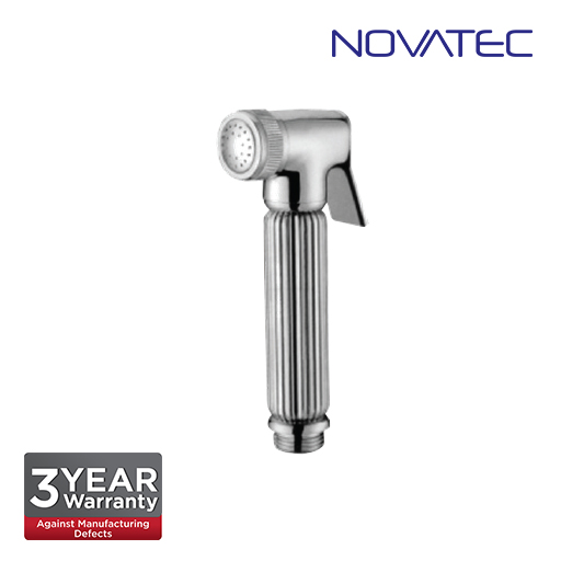 Novatec Chrome Plated Brass Deluxe Hand Spray Bidet With 1.2M Stainless Steel Flexible Hose & Wall B