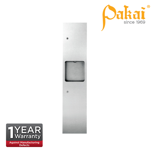 Pakai Stainless steel 2 in 1 surface mounted paper dispenser with waste receptacles. PK-REC-PTD-1400