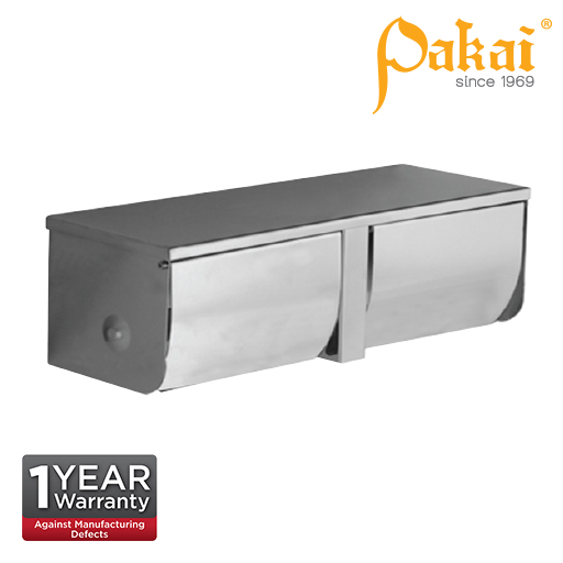 Pakai Satin Stainless Steel Surface Mount Double Paper Holder SSTPH3910