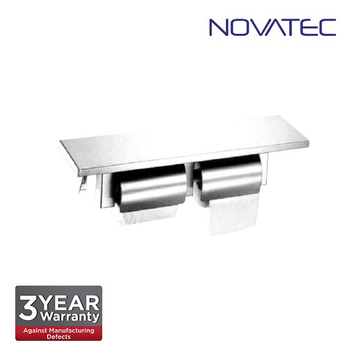 Novatec Stainless Steel Surface Mounted Double Toilet Paper Holder SS-TTD-D-457