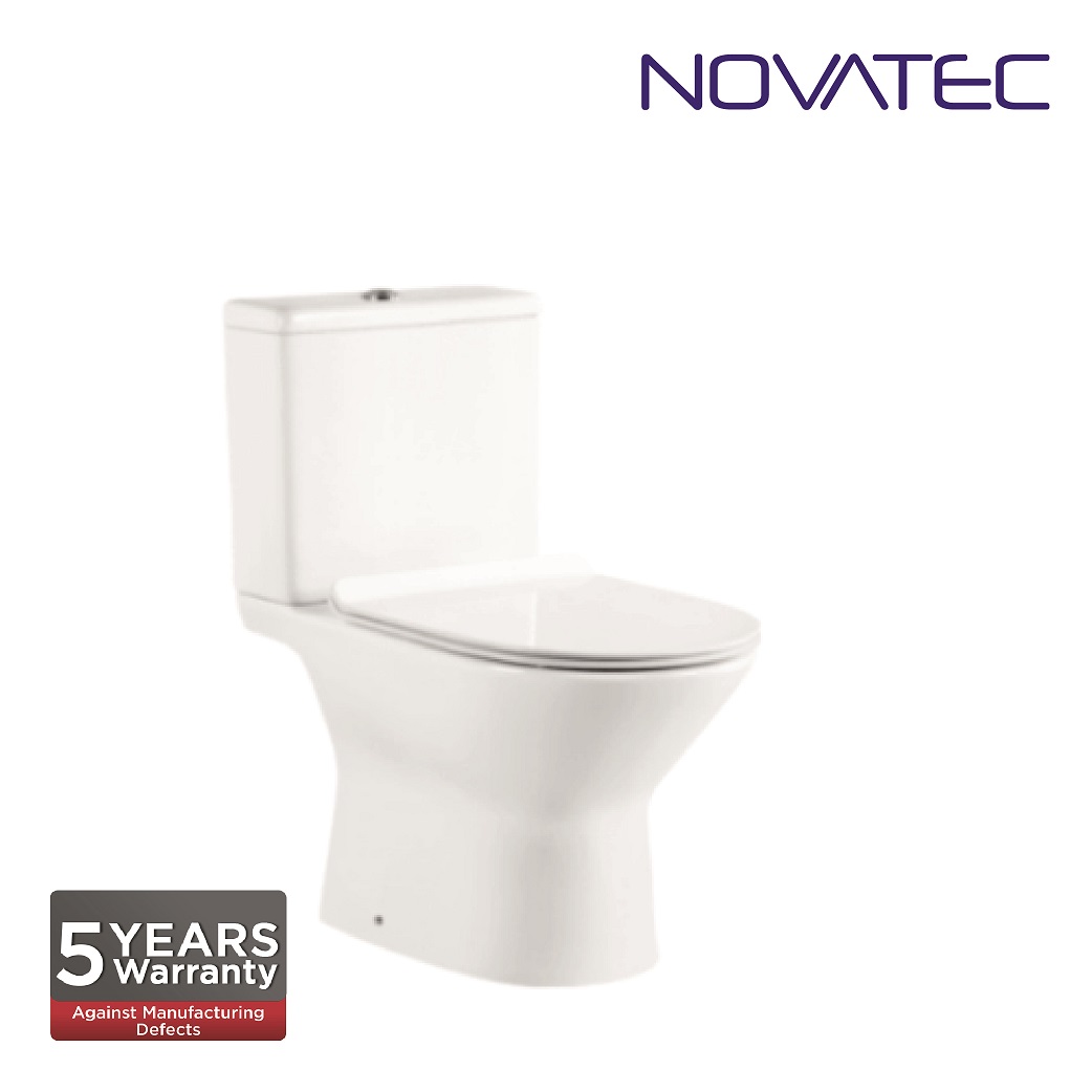 Novatec SW BrusselsClose Couple Rimless Wash Down Pedestal Water Closet WC2009S